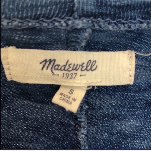 MADEWELL / blue color block baseball top jersey - Picture 7 of 7